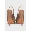 Brown snakeskin sandals