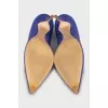Purple suede pumps