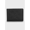 Men's leather wallet with embossing