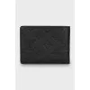Men's leather wallet with embossing