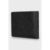 Men's leather wallet with embossing
