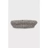 Beret in houndstooth print with tag