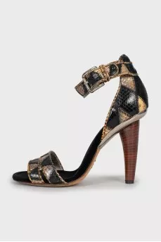 Strappy heeled sandals