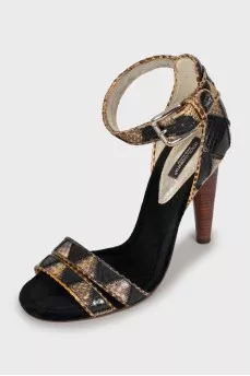 Strappy heeled sandals