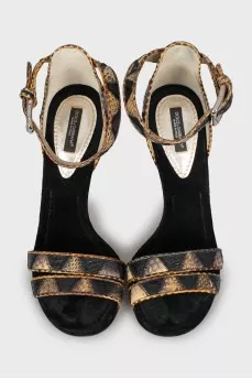 Strappy heeled sandals