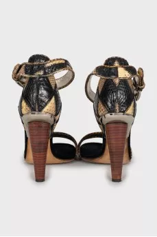 Strappy heeled sandals