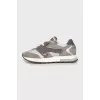 Men's sneakers made of suede and textile
