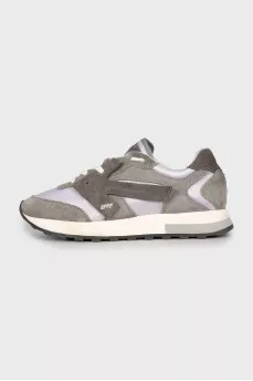 Men's sneakers made of suede and textile