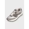 Men's sneakers made of suede and textile