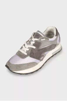 Men's sneakers made of suede and textile