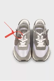 Men's sneakers made of suede and textile