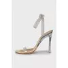 Sandals with transparent heels