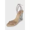 Sandals with transparent heels