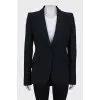 Single-breasted black jacket