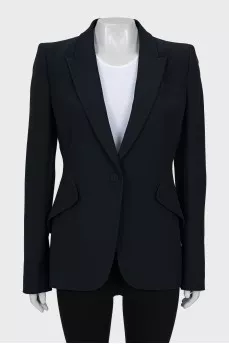 Single-breasted black jacket