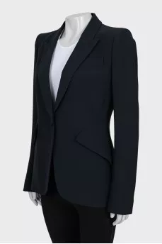 Single-breasted black jacket
