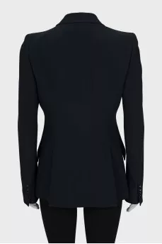 Single-breasted black jacket