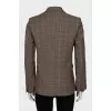 Double-breasted checkered jacket