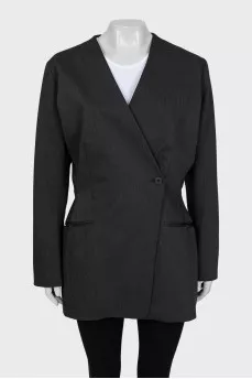 Jacket with button fastening