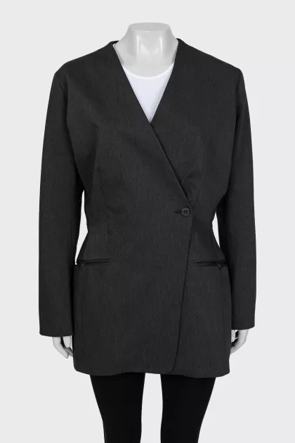 Jacket with button fastening