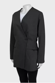 Jacket with button fastening