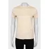 Beige slim fit t-shirt