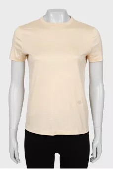Beige slim fit t-shirt