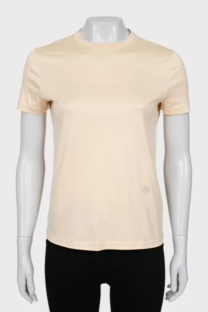 Beige slim fit t-shirt