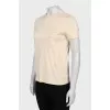 Beige slim fit t-shirt