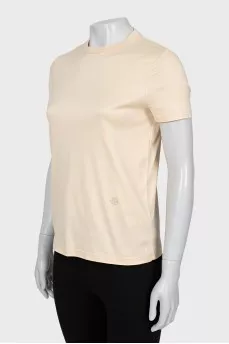 Beige slim fit t-shirt
