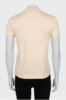 Beige slim fit t-shirt