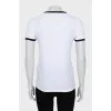 White T-shirt with branded embroidery
