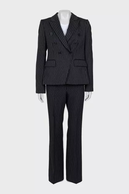 Striped suit with trousers