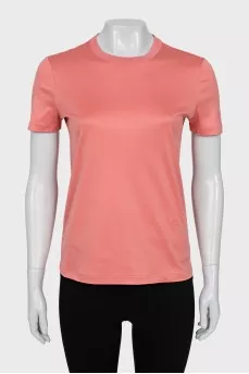 Fitted T-shirt in pink
