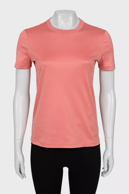 Fitted T-shirt in pink