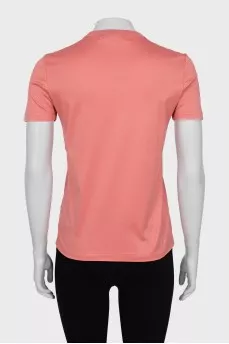 Fitted T-shirt in pink