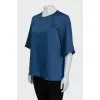 Straight blouse with short sleeves