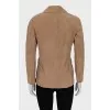Suede jacket with silk lining