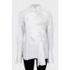 Blouse with eyelet cuffs