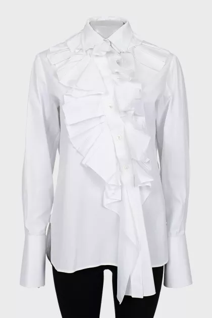 Blouse with eyelet cuffs
