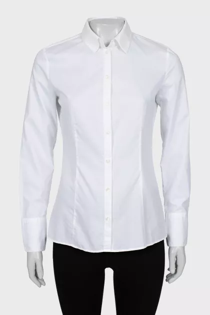 White fitted shirt