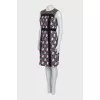 Fitted dress with zipper in print