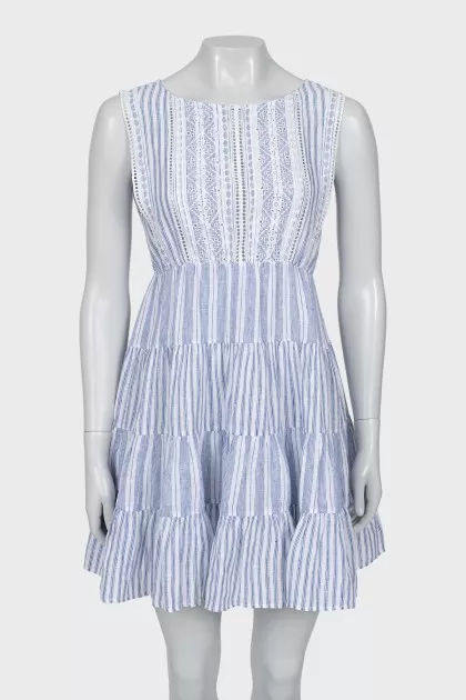 Striped linen dress