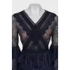 Lace dress with transparent top