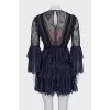 Lace dress with transparent top