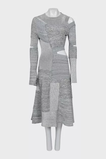 Dress with decorative slits