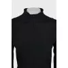 Dress with two zippers and draping