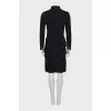 Dress with two zippers and draping