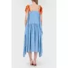 Blue asymmetric sundress with tag