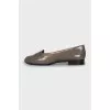 Pointed toe leather loafers